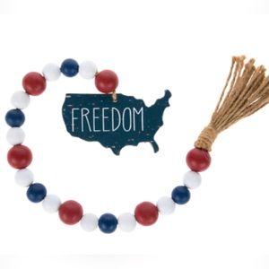USA with our Freedom Wooden Beaded Tassel